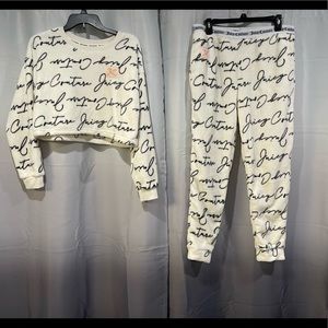 Juicy Couture White and Black Pajama Set